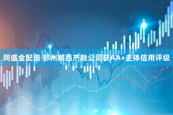 同盛金配资 郑州郑西产融公司获AA+主体信用评级